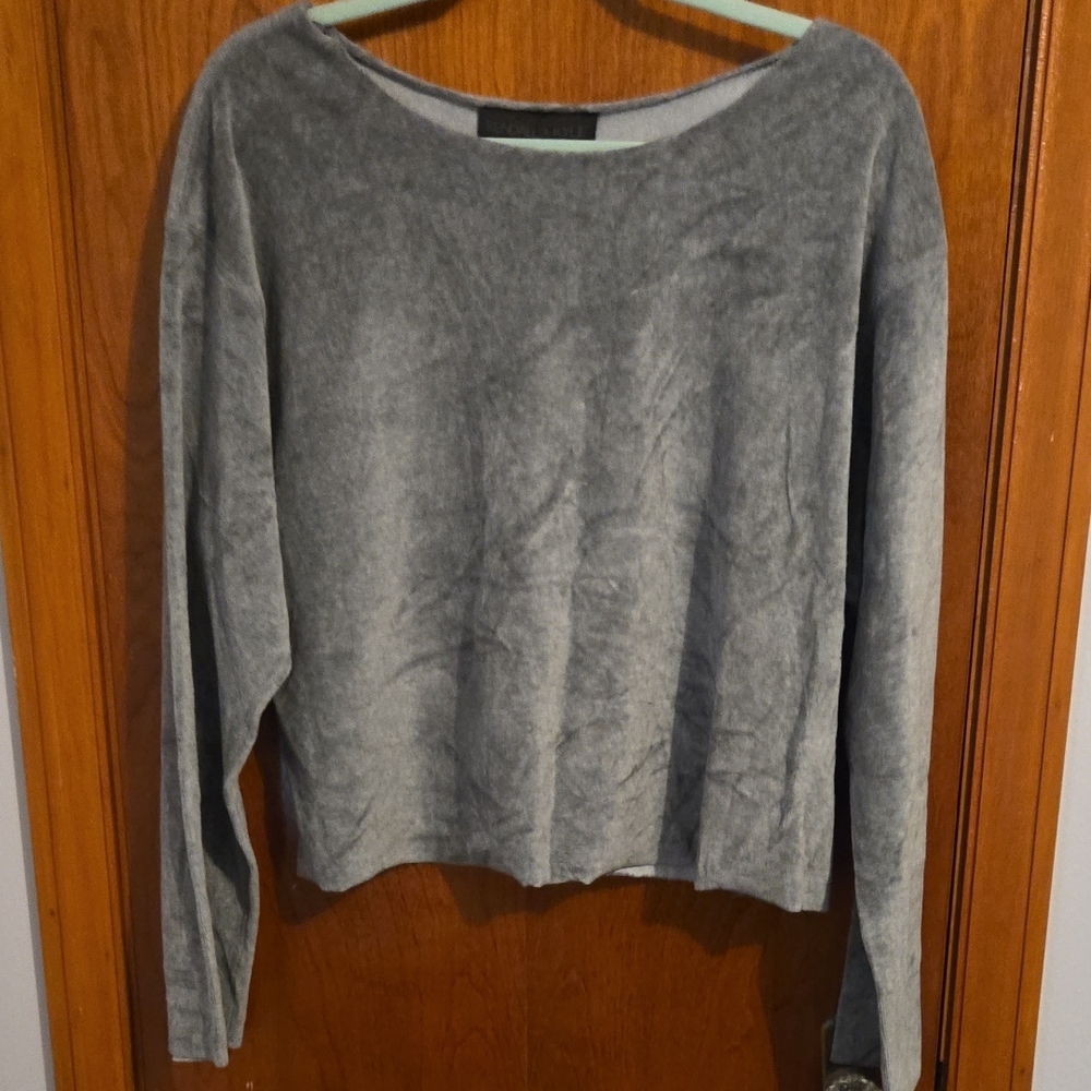 Kendall & Kylie Gray Long Sleeve Top